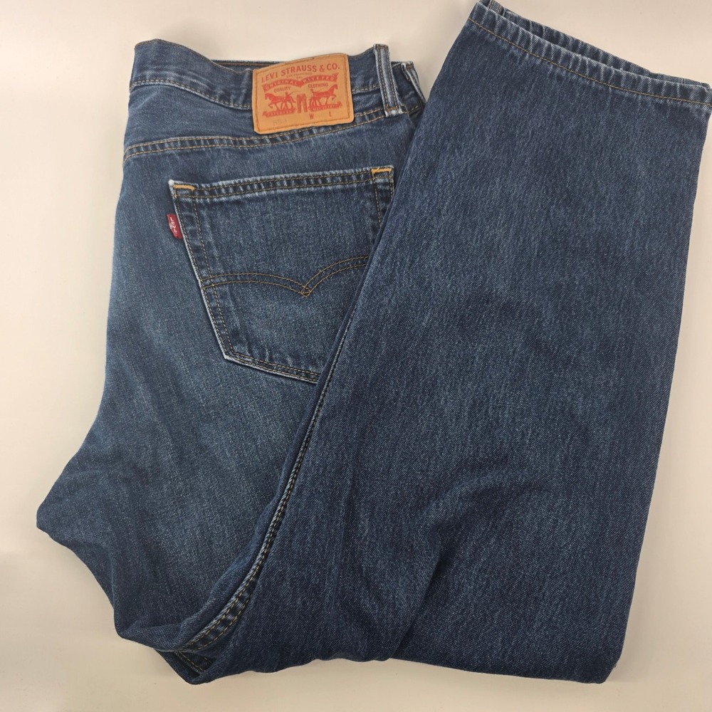 Levis 559 Relaxed Straight Jeans Mens 36x30 Dark Wash Blue Denim Pants